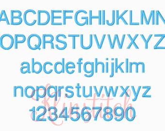 50% Sale!! Helvetica Small Embroidery Fonts 4 Sizes Fonts BX Fonts Embroidery Designs PES Fonts Alphabets - Instant Download
