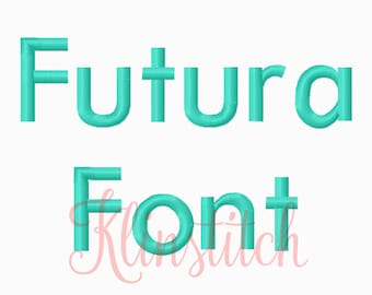 50% Sale!! Futura Embroidery Fonts 4 Sizes Fonts BX Fonts Embroidery Designs PES Fonts Alphabets - Instant Download