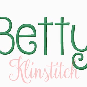 50% Sale!! Betty Embroidery Fonts 7 Größen Schriften ONE Stickmuster ONE Stickformate PES Schriften Alphabete - Instant Download