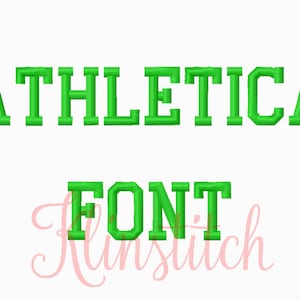 50% Sale!! Athletica Embroidery Fonts 4 Sizes Fonts BX Fonts Embroidery Designs PES Fonts Alphabets - Instant Download