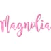 50% Sale!! Magnolia Font Script Embroidery Fonts 1 Sizes Fonts BX Fonts Embroidery Designs PES Fonts Alphabets - Instant Download 