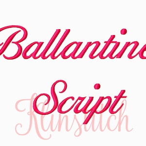 50% Sale!! Ballantines Script Embroidery Fonts 5 Sizes Fonts BX Fonts Embroidery Designs PES Fonts Alphabets - Instant Download