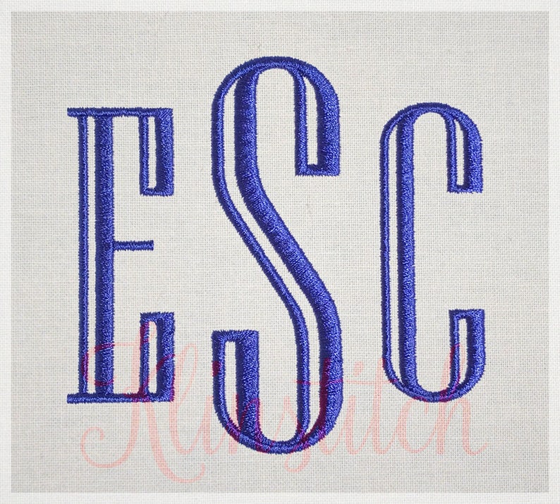 Engraved monogram embroidery fonts 7 sizes three letters  etsy Engraved monogram embroidery fonts 7 sizes three letters  etsy