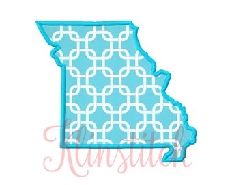 50% Sale!! Missouri State Applique Designs 9 Sizes Embroidery Designs USA State Outline Embroidery PES Embroidery Designs