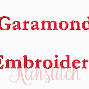 50% Sale!! Garamond Embroidery Fonts 3 Sizes Fonts BX Fonts Embroidery Designs PES Fonts Alphabets - Instant Download