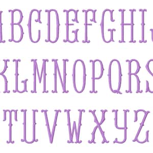 Fishtail Monogram Embroidery Fonts 7 Sizes Three Letters Monogram Fonts ...