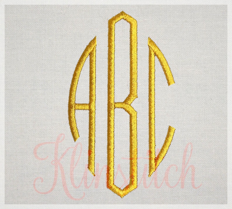 50 Sale Classic Oval Monogram Embroidery Fonts 7 Sizes Etsy