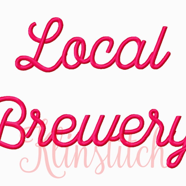 50% Sale!! Local Brewery Embroidery Fonts 5 Sizes Fonts BX Fonts Embroidery Designs PES Fonts Alphabets - Instant Download