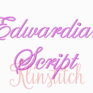 50% Sale!! Edwardian Script Embroidery Fonts 3 Sizes Fonts BX Fonts Embroidery Designs PES Fonts Alphabets - Instant Download