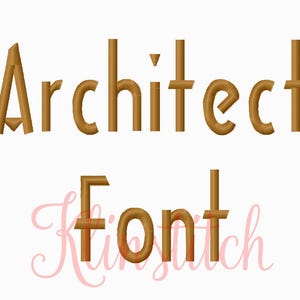 50% Sale!! Architect Embroidery Fonts 5 Sizes Fonts BX Fonts Embroidery Designs PES Fonts Alphabets - Instant Download