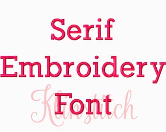 50% Sale!! Serif Stickerei Schriftarten 3 Größen Schriftarten BOX Schriftarten Stickmuster PES Schriftarten Alphabete - Instant Download
