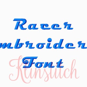 50% Sale!! Racer Embroidery Fonts 3 Sizes Fonts BX Fonts Embroidery Designs PES Fonts Alphabets - Instant Download
