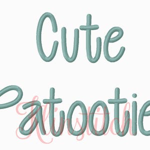 50% Sale!! Cute Patootie Embroidery Fonts 3 Sizes Fonts BX Fonts Embroidery Designs PES Fonts Alphabets - Instant Download