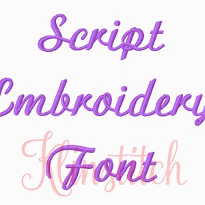 50% Sale!! Script Embroidery Fonts 3 Sizes Fonts BX Fonts Embroidery Designs PES Fonts Alphabets - Instant Download