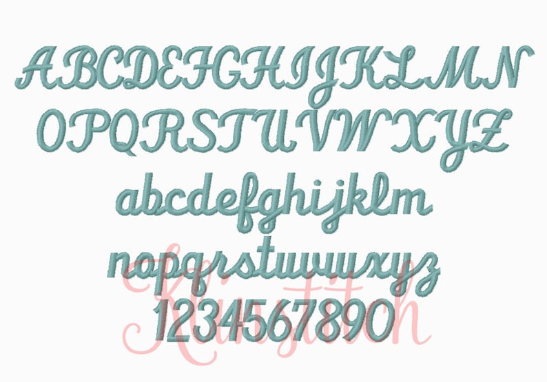 50% Sale!! Flair Script Embroidery Fonts 3 Sizes Fonts BX Fonts ...