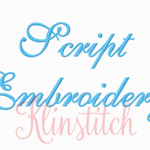 50% Sale!! Script Embroidery Fonts 3 Sizes Fonts BX Fonts Embroidery Designs PES Fonts Alphabets - Instant Download