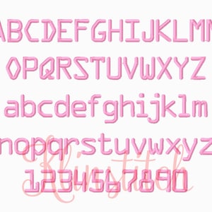 50% Sale!! Microscan Embroidery Fonts 4 Sizes Fonts BX Fonts Embroidery Designs PES Fonts Alphabets - Instant Download