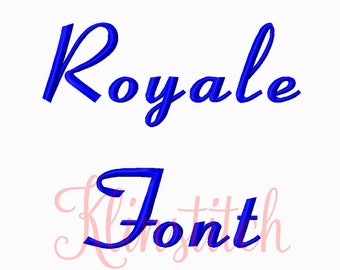 50% Sale!! Royale Embroidery Fonts 4 Sizes Fonts BX Fonts Embroidery Designs PES Fonts Alphabets - Instant Download