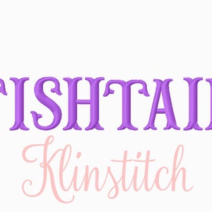50% Sale!! Fishtail Embroidery Fonts 3 Sizes Fonts BX Fonts Embroidery Designs PES Fonts Alphabets - Instant Download