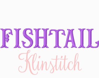 50% Sale!! Fischschwanz Stickerei Schriften 3 Größen Schriften ONE Stickmuster 3 Größen Stickmuster PES Schriften Alphabete - Instant Download