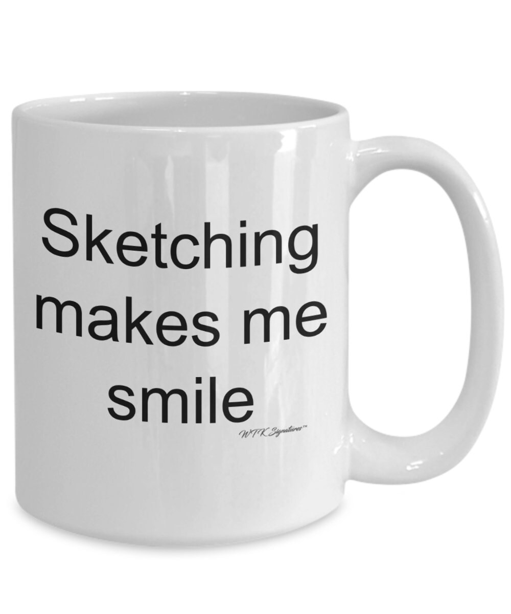Skizzieren Becher Skizzieren Kaffeetasse Zeichnung Etsy