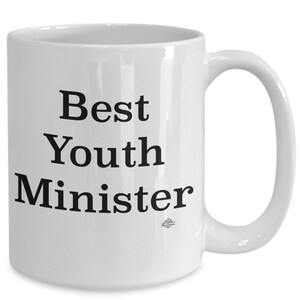 Youth minister mug, coffee cup, gift for youth minister, pastor, &quot;best youth minister&quot;