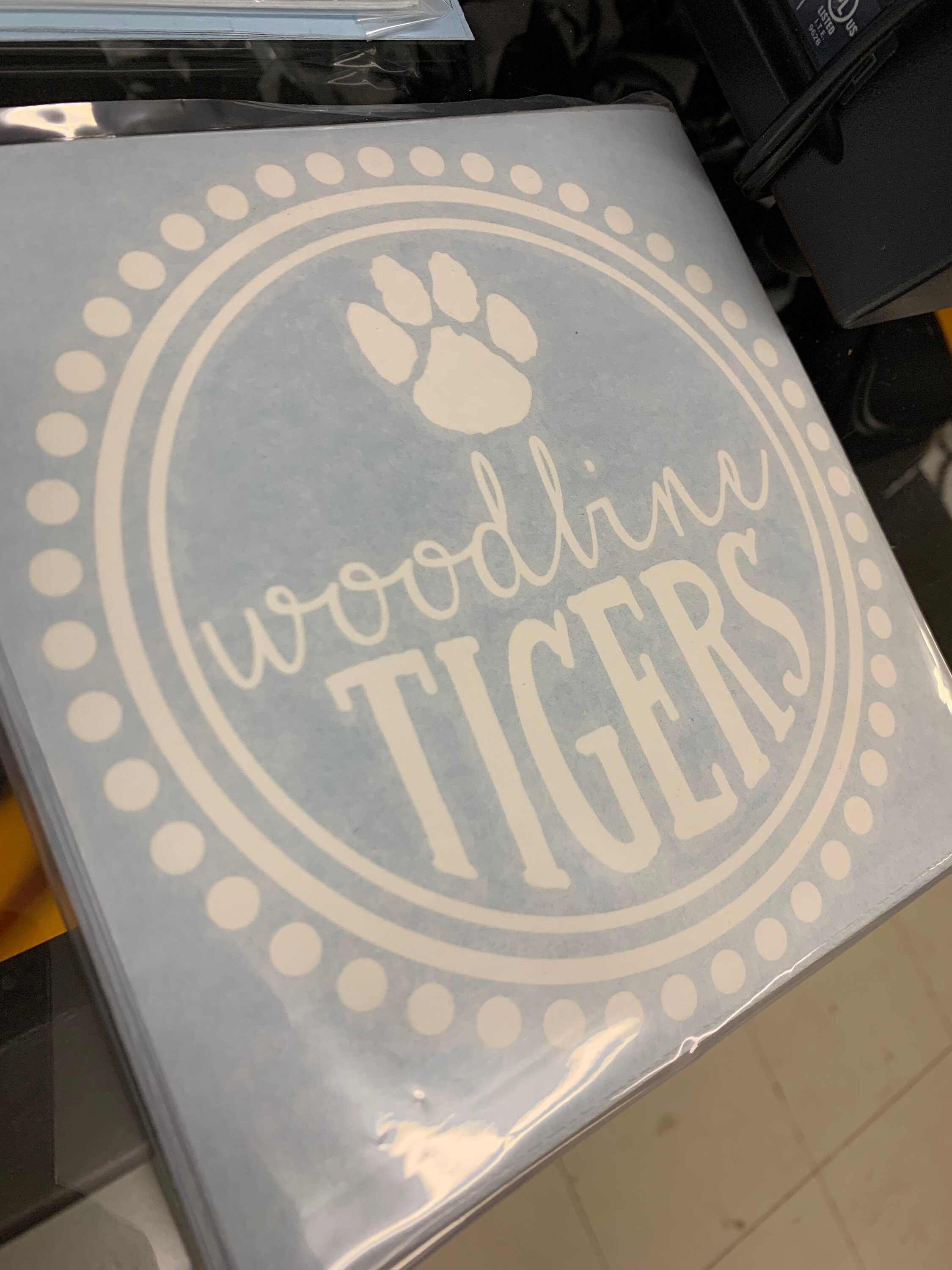 Woodbine Tigers Round Vinyl Decal Etsy