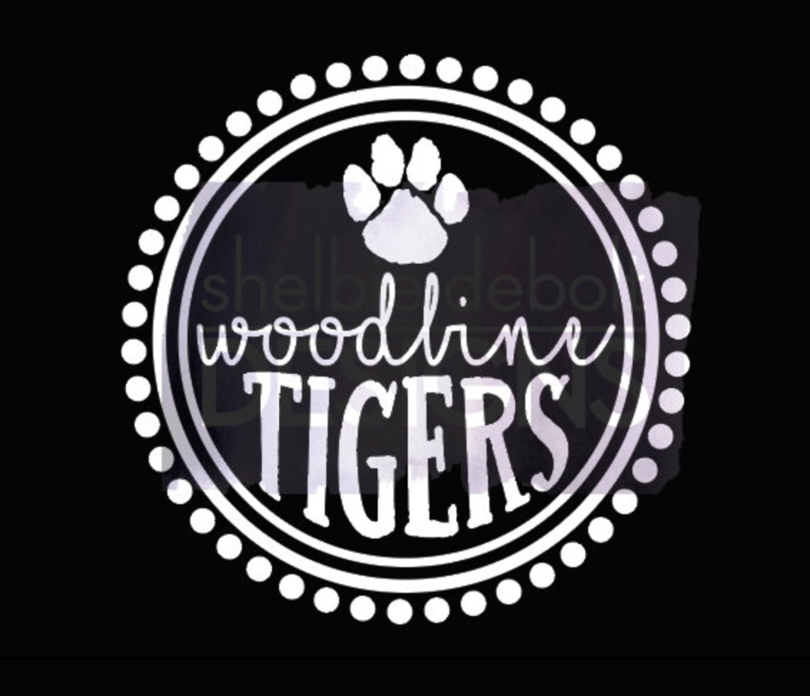 Woodbine Tigers Round Vinyl Decal Etsy