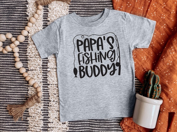 Papa's Fishing Buddy Toddler T-shirt | Etsy