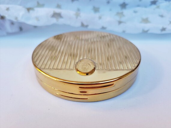 Round Coty French Flair Powder Compact - Gem