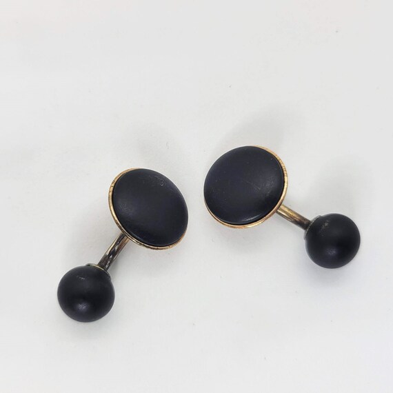 Victorian Mourning Cuff Links - image 3