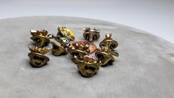 Vintage Enameled Tiny Turtle or Tiny Bug Lapel Pi… - image 2