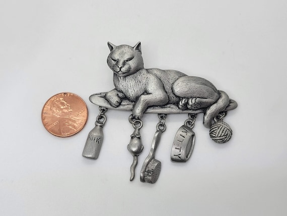 Jj pewter brooch sale
