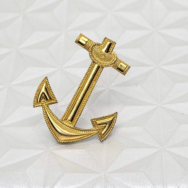 G&D Co 10k Gold Filled Anchor Brooch