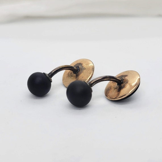 Victorian Mourning Cuff Links - image 5