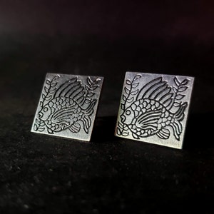 Sterling Virgil Fish Cufflinks