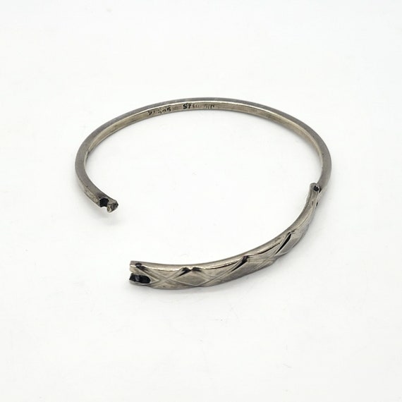 Sterling Hinged Bangle Bracelet - image 3