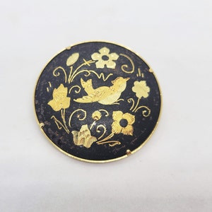 Vintage Midas Spanish Damascene Bird Brooch