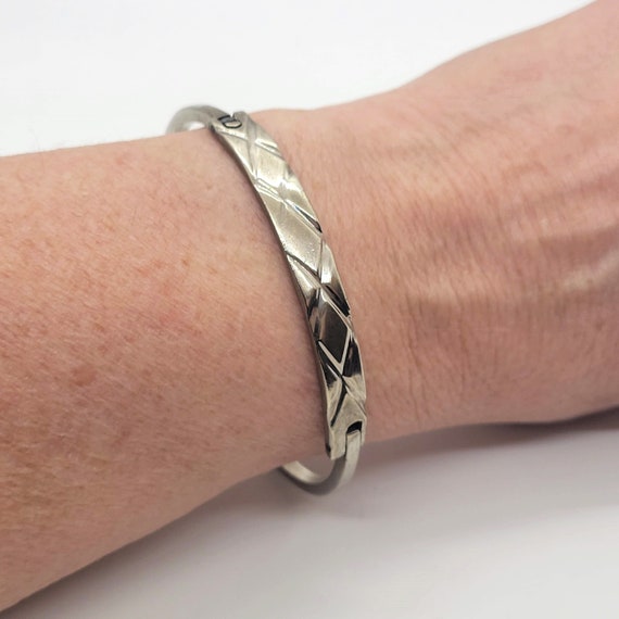 Sterling Hinged Bangle Bracelet - image 7