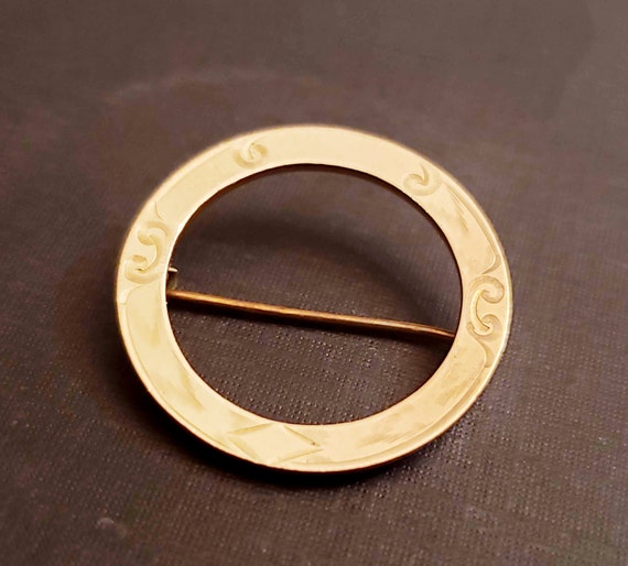 Gold Filled Circlet Pin - image 1