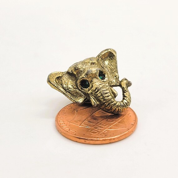 Vintage Tiny Elephant with Lapel Pin - image 1