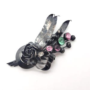1940s Hobe Sterling and Rhinestones Brooch