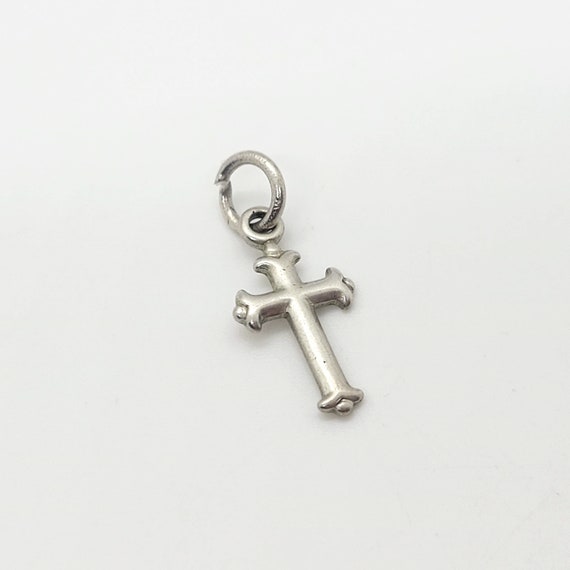 Tiny Sterling Silver Cross Charm - image 3