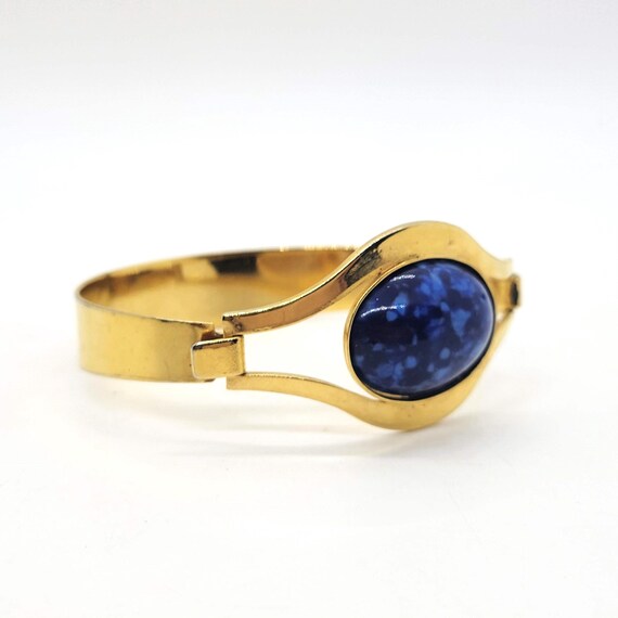 Blue Hinged Bangle Bracelet - image 1