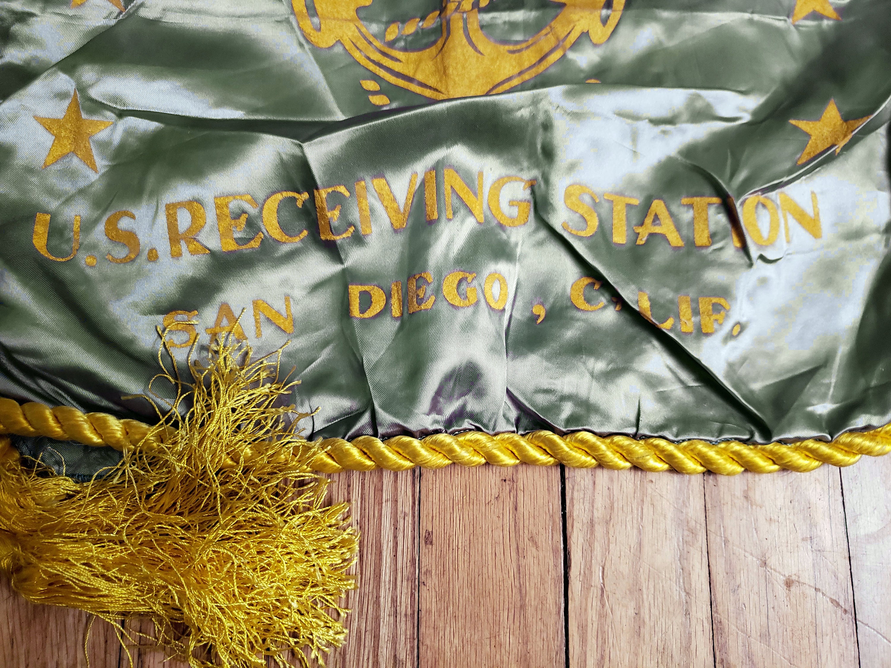 ヴィンテージ 1940 年代 ネイビー スウィートハート ピローシャム