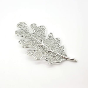 Vintage Sarah Coventry &quot;Frosted Leaves&quot; Brooch