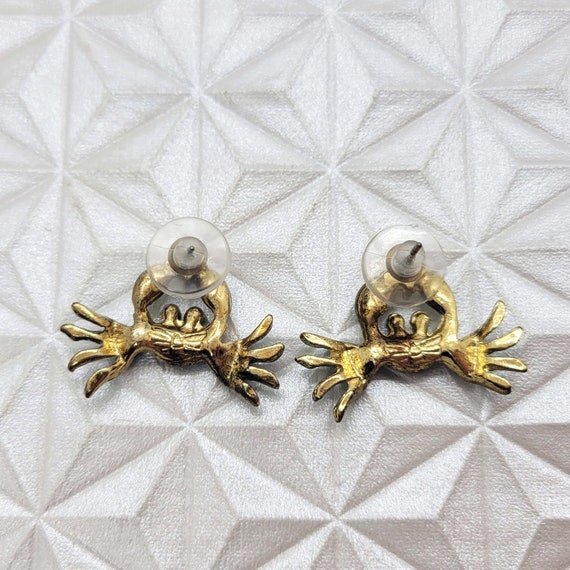 Betsey Johnson Rhinestone Crab Earrings - image 6