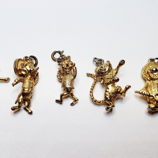 Kellogg's Cereal Character Charms - Tony Tiger, Snap, Crackle, & Pop, and Ogg