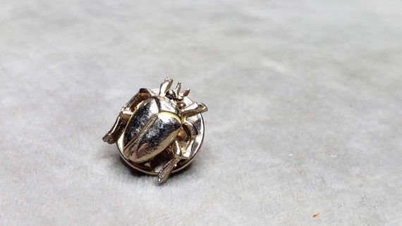 Vintage Enameled Tiny Turtle or Tiny Bug Lapel Pi… - image 6