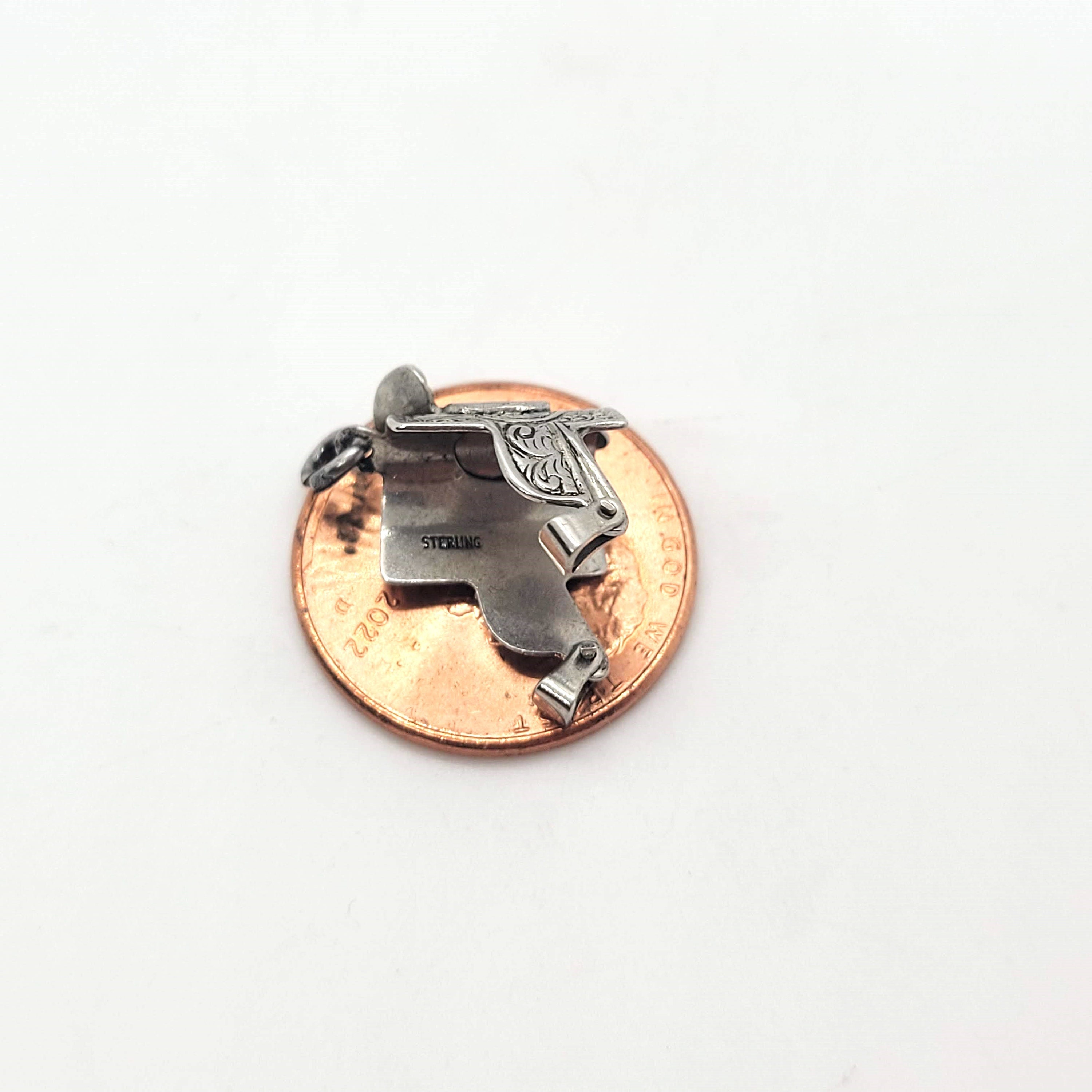 Paire De Selles Western Argentées Gravées – Ornement Plaqué Argent Pour Flancs, Sellerie
